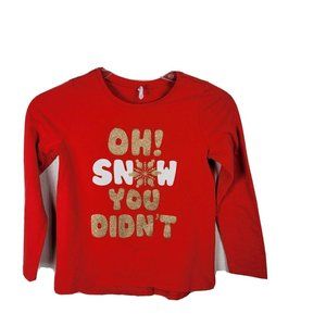 Fabkids Girls T-Shirt Large 8/10 Funny Long-Sleeve